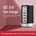6-port Cylindrical Adapter 65W High-power Fast Charge - Image 4