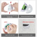 2 PCS Solar Semicircle Walls Light Outdoor Waterproof Sensor Wall Lamp - Image 13