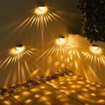 2 PCS Solar Semicircle Walls Light Outdoor Waterproof Sensor Wall Lamp - Image 4