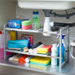 Extendable Under-Sink Shelf Unit Shibblek  2 Shelves