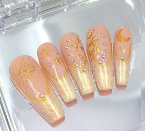 “Fortune” Press On Nails Set