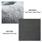 Pet Dog Bed Warm Fleece Round Dog Kennel House - Image 5