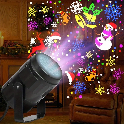 Christmas LED Projector Light USB-Powered RGB Holiday Party Ambient