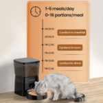 ROJECO Automatic Pet Feeder Button Version Auto Cat Food Dispenser - Image 2