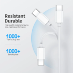 100W USB-C to USB-C Fast Charging PD Cable for iPhone 15 Pro Max iPad - Image 3