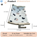 Cat Bedside Hammock & Window Perch, Cat Bed Attachment for Human Bed, - Image 6