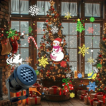 Christmas LED Projector Light USB-Powered RGB Holiday Party Ambient - Image 5