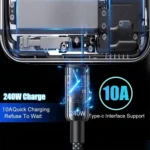 240W QC 3.0 USB to Type C Super Fast Charging Cable For Samsung Xiaomi - Image 2