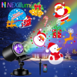 Halloween Christmas Outdoor Projector Lights, Waterproof Double Tubes