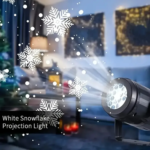USB Powered Snowflake Projector Light White Snow Pattern Rotating LED - Image 2