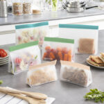 Set of Reusable Hermetically-sealed Bags Zags , ziper bags 6 Units