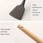 12 Piece Grey Silicone Kitchen Utensil Set with Holder - Image 6