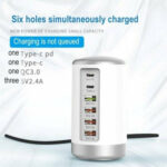 6-port Cylindrical Adapter 65W High-power Fast Charge - Image 3