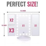 Light up vanity mirror + free makeup brushes - Image 5