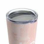 Insulated Tumbler - 20oz - Peach Marble Hello Peace - Travel Mug - Image 7