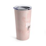 Insulated Tumbler - 20oz - Peach Marble Hello Peace - Travel Mug - Image 3