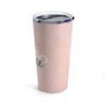 Insulated Tumbler - 20oz - Peach Marble Hello Peace - Travel Mug - Image 4